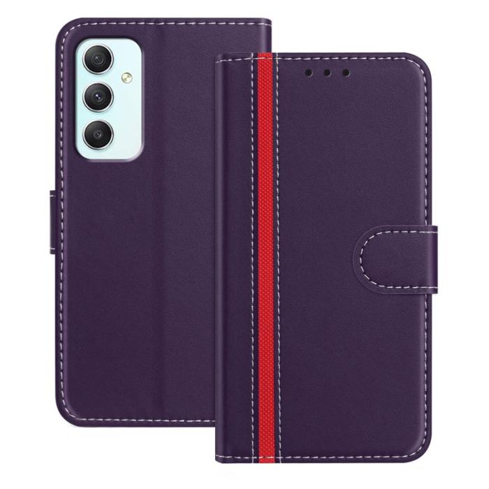 OEM - Samsung Galaxy A35 5G Fodral Ställ Läder Magnetlås - Lila