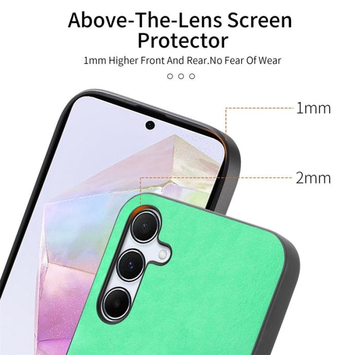 OEM - Samsung Galaxy A35 5G Skal Äkta Läder Magnetisk - Lila