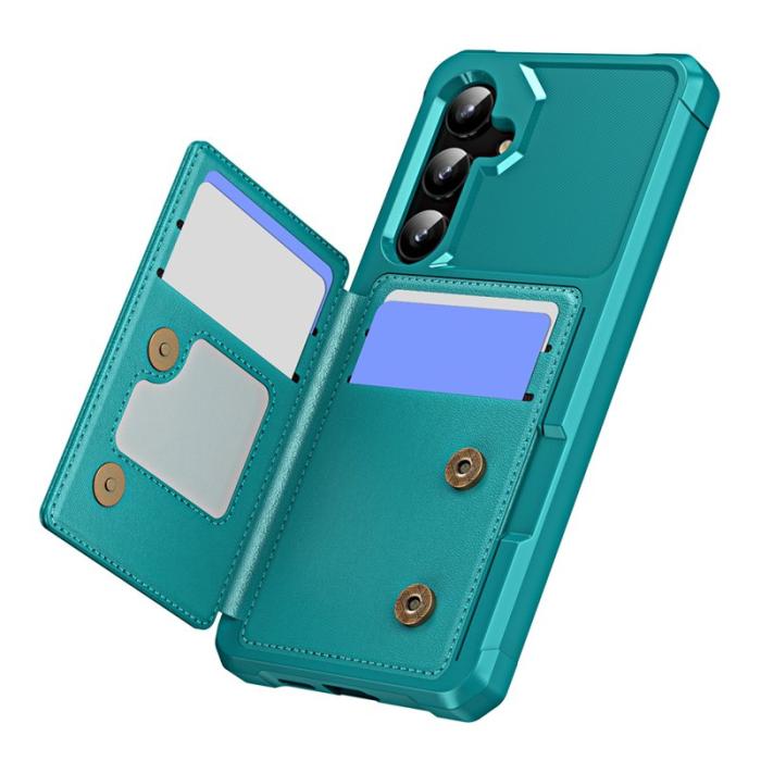 OEM - Samsung Galaxy A35 5G Skal Äkta Läder + TPU Förstärkt - Grön