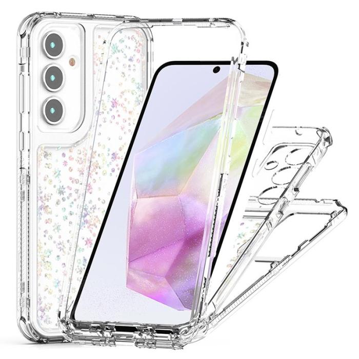 OEM - Samsung Galaxy A35 5G Skal Akryl TPU Klar - Snöflingor