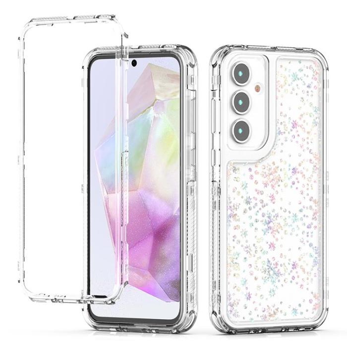 OEM - Samsung Galaxy A35 5G Skal Akryl TPU Klar - Snöflingor