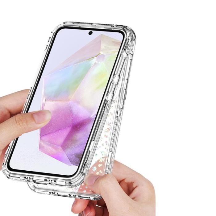 OEM - Samsung Galaxy A35 5G Skal Akryl TPU Klar - Snöflingor