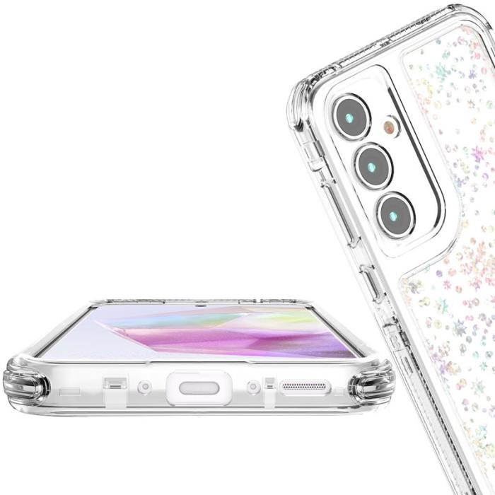 OEM - Samsung Galaxy A35 5G Skal Akryl TPU Klar - Snöflingor