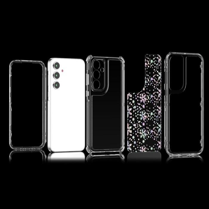 OEM - Samsung Galaxy A35 5G Skal Akryl TPU Klar - Snöflingor