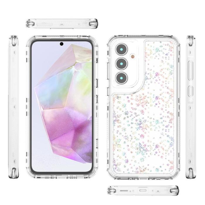 OEM - Samsung Galaxy A35 5G Skal Akryl TPU Klar - Snöflingor