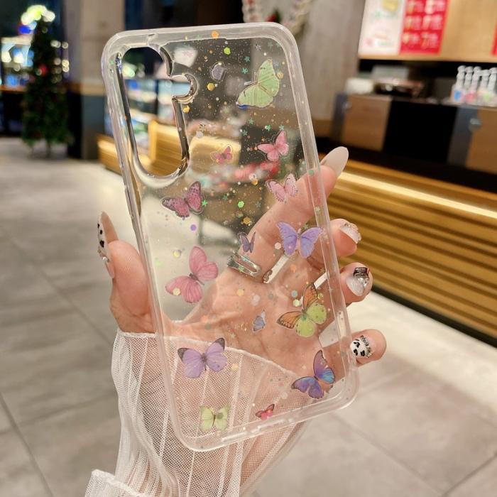 OEM - Samsung Galaxy A35 5G Skal Anti Drop TPU Epoxy Glitter - Rosa