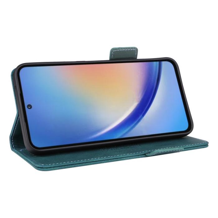 OEM - Samsung Galaxy A35 5G Skal Anti-rep Skydd Konstläder - Blå