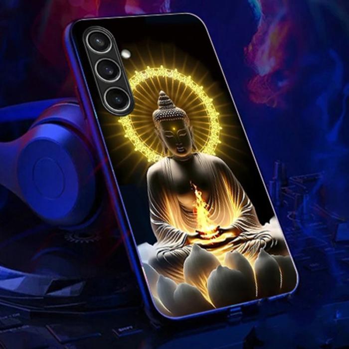 OEM - Samsung Galaxy A35 5G Skal Call Flash TPU Mönstertryck - Buddha's Light Shines