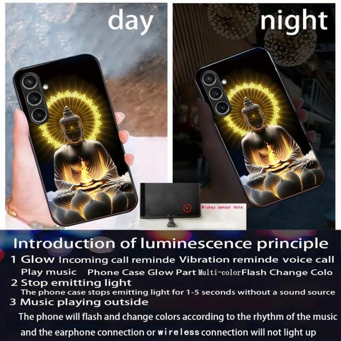 OEM - Samsung Galaxy A35 5G Skal Call Flash TPU Mönstertryck - Buddha's Light Shines