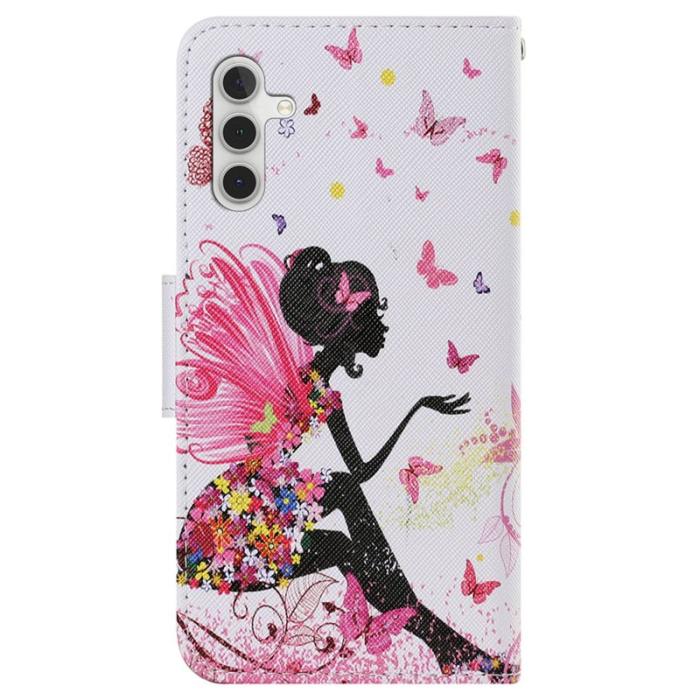 OEM - Samsung Galaxy A35 5G Skal Cross Textur Konstläder - Fairy