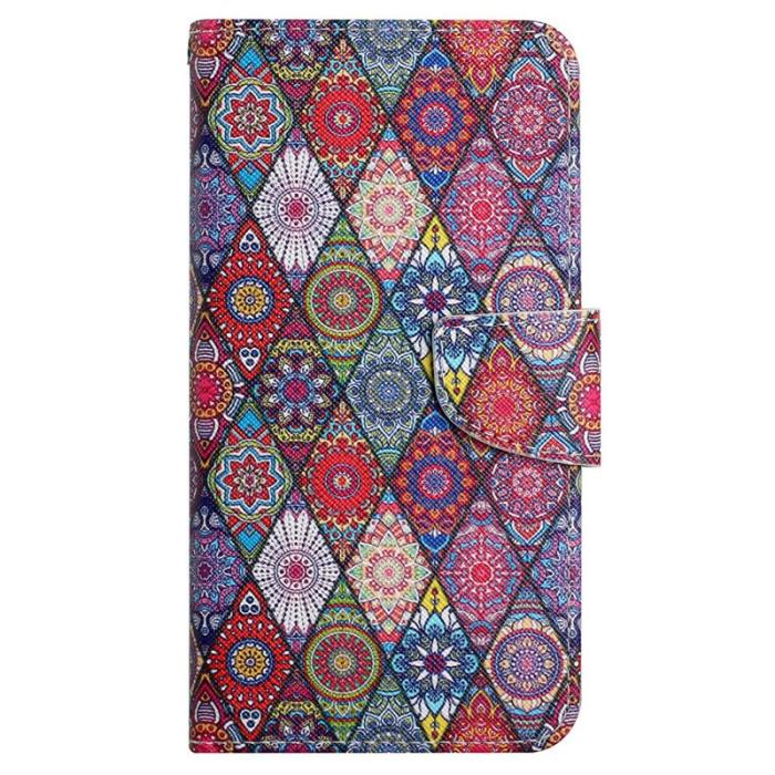 OEM - Samsung Galaxy A35 5G Skal Cross Textur Konstläder - Kaleidoscope