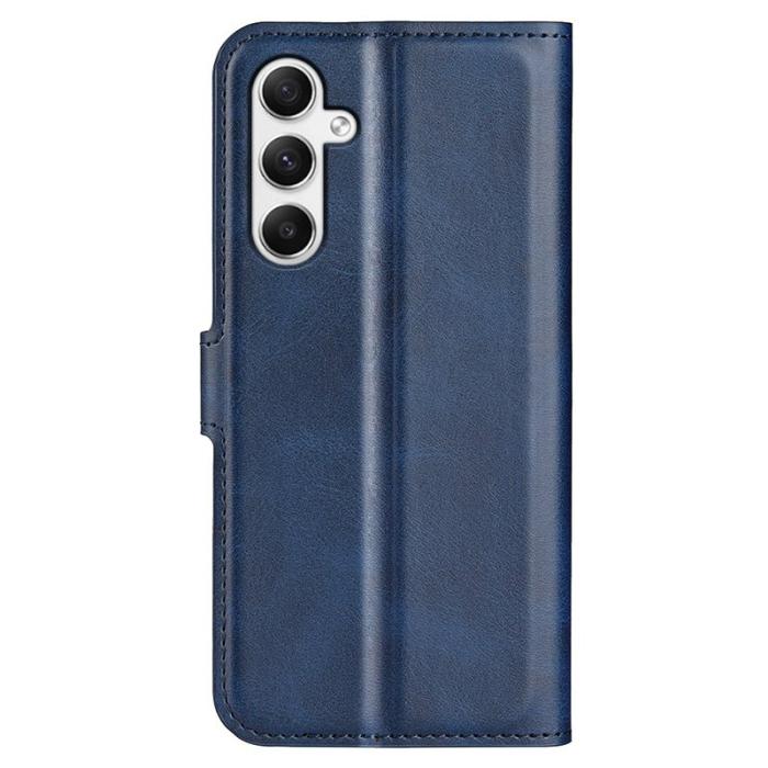 OEM - Samsung Galaxy A35 5G Skal Flip Stötskydd Konstläder - Blå
