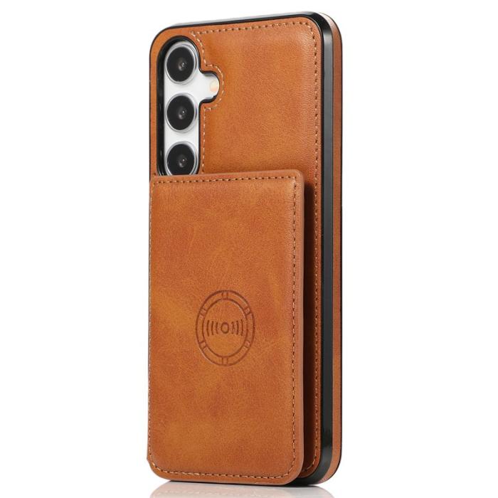 OEM - Samsung Galaxy A35 5G Skal Fodral PU Läder + TPU - Brun