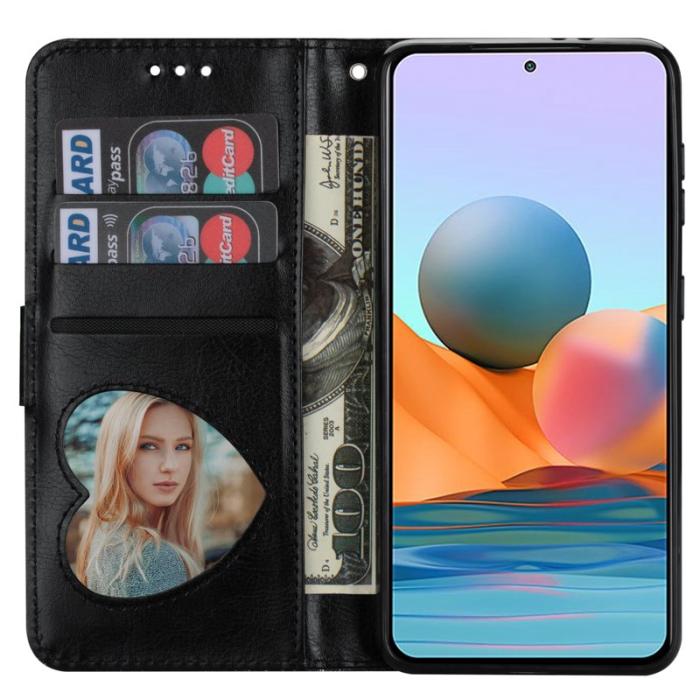 OEM - Samsung Galaxy A35 5G Skal Glitter Ställ Läder Drop-skydd - Svart