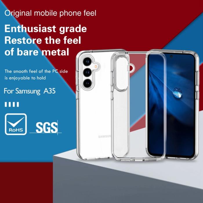 OEM - Samsung Galaxy A35 5G Skal Hård PC + Mjuk TPU Anti-Scratch - Transparent