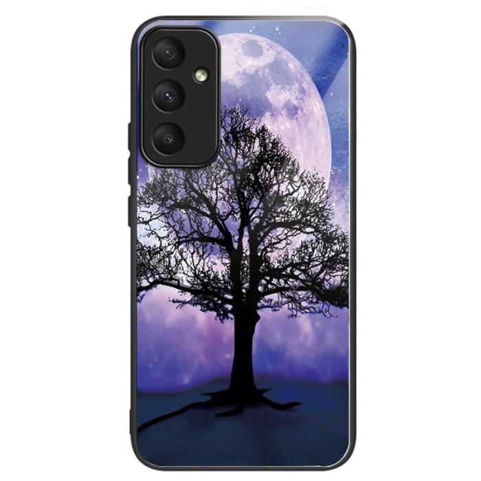 OEM - Samsung Galaxy A35 5G Skal Härdat Glas Skydd - Tree and Moon