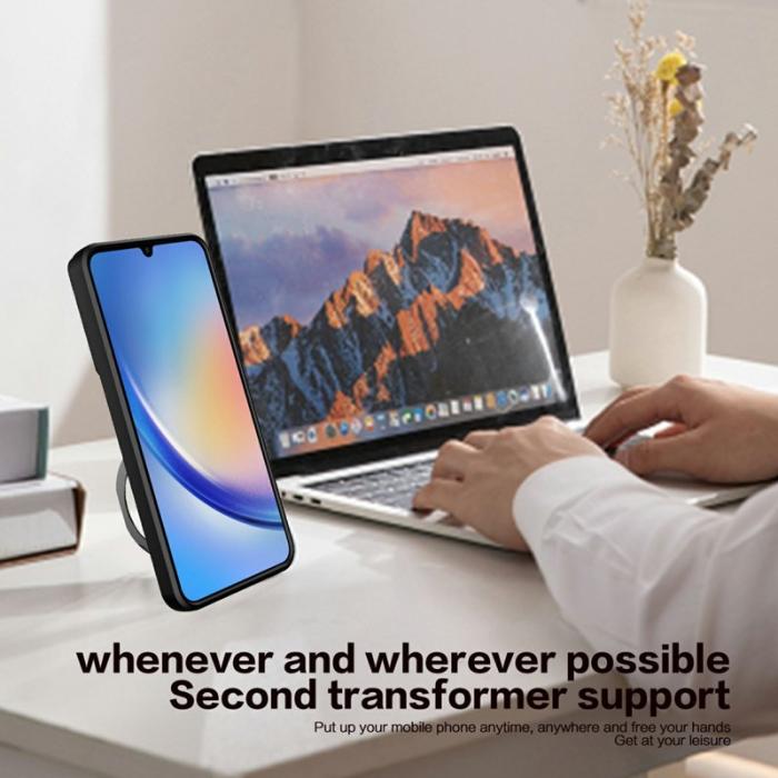 OEM - Samsung Galaxy A35 5G Skal Kickstand Armor TPU+PC Skydd - Lila