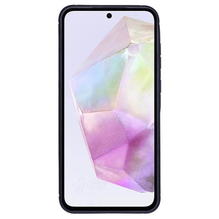 OEM - Samsung Galaxy A35 5G Skal Kolfibertextur TPU+PC - Svart