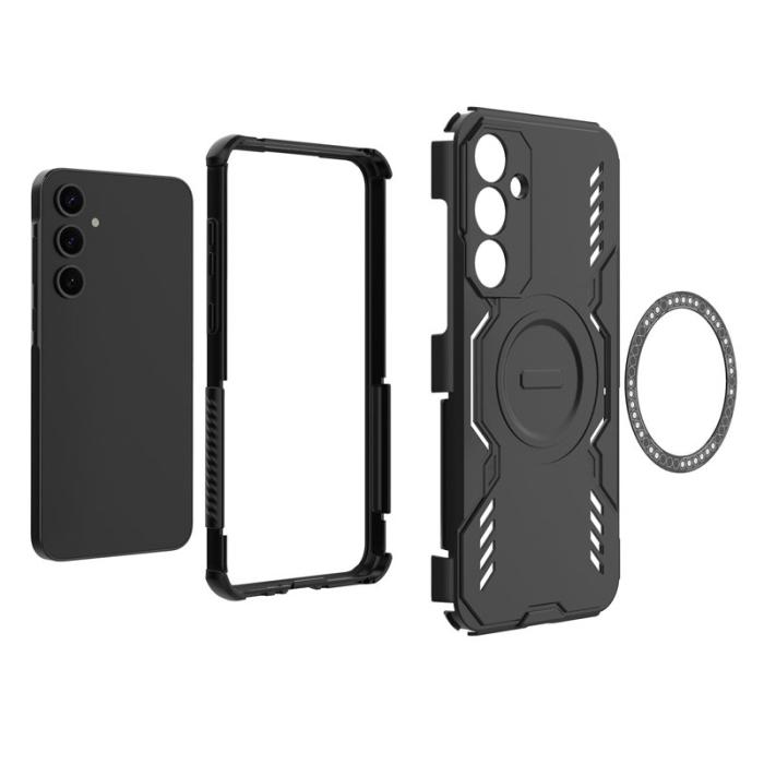 OEM - Samsung Galaxy A35 5G Skal Magnetiskt Skydd PC + TPU - Röd