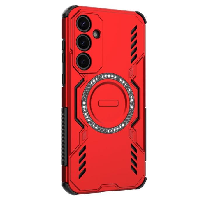 OEM - Samsung Galaxy A35 5G Skal Magnetiskt Skydd PC + TPU - Röd