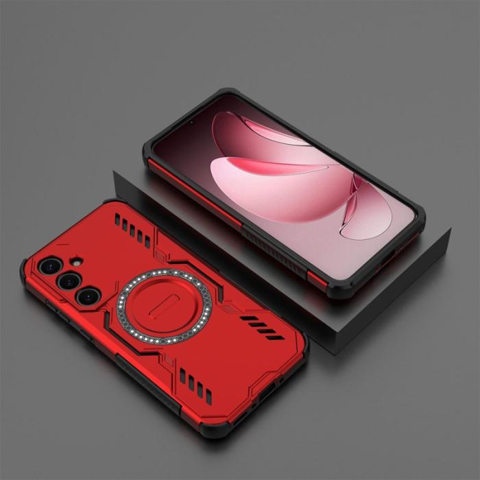 OEM - Samsung Galaxy A35 5G Skal Magnetiskt Skydd PC + TPU - Röd