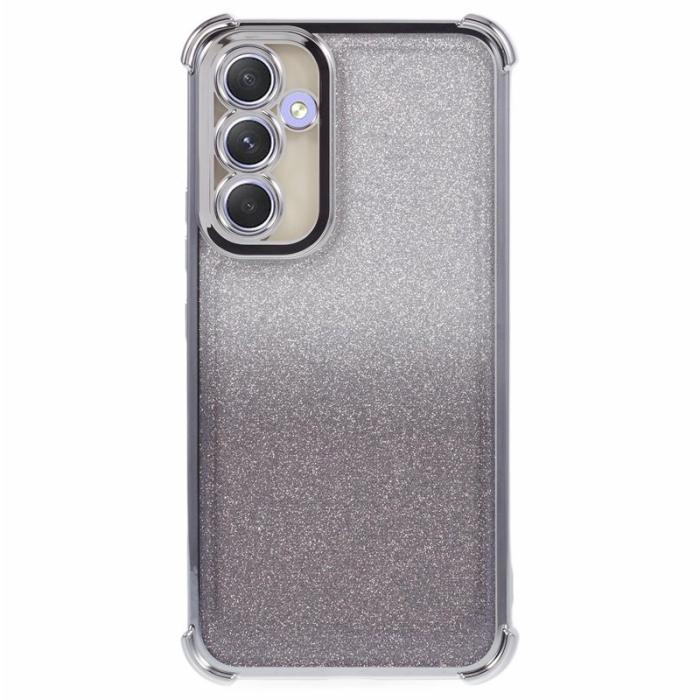 OEM - Samsung Galaxy A35 5G Skal Mjuk TPU Glitter Elektropläterad - Silver