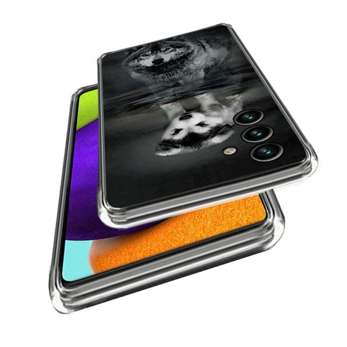 OEM - Samsung Galaxy A35 5G Skal Mjuk TPU Stötabsorberande - Hund och Varg