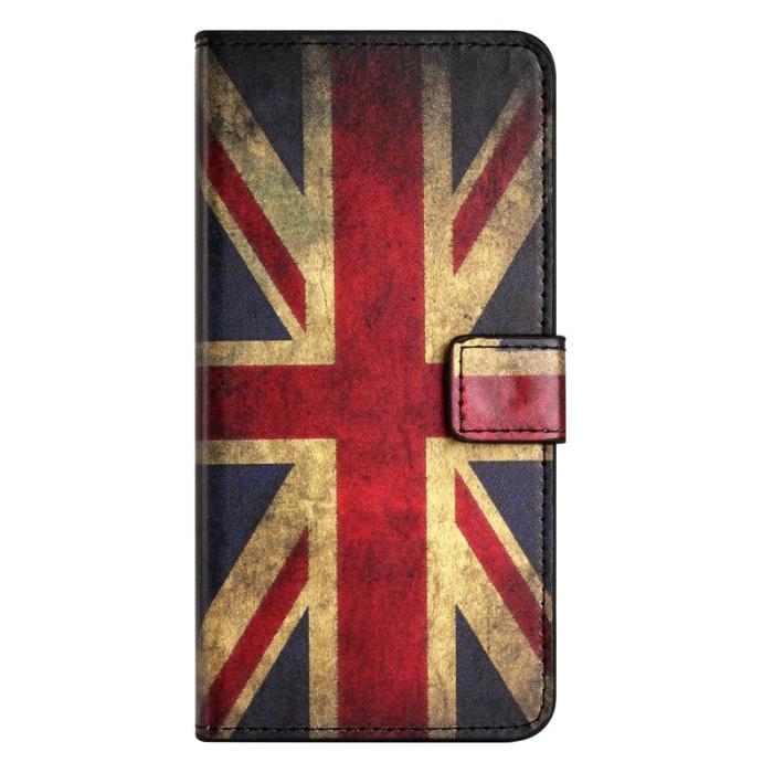 OEM - SAMSUNG Galaxy A35 5G Skal Mönster Fällbart Ställ Konstläder - Union Jack