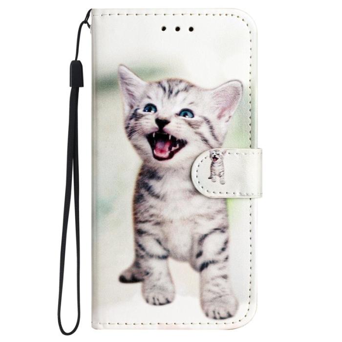 OEM - Samsung Galaxy A35 5G Skal Mönstertryck Konstläder Ställ - Katt