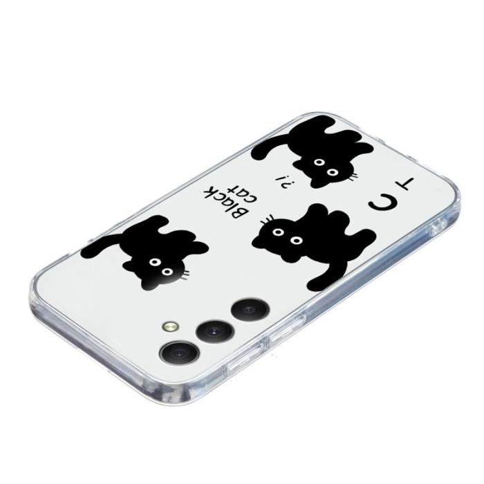 OEM - Samsung Galaxy A35 5G Skal Mönstertryck Skydd TPU - Svart Katt