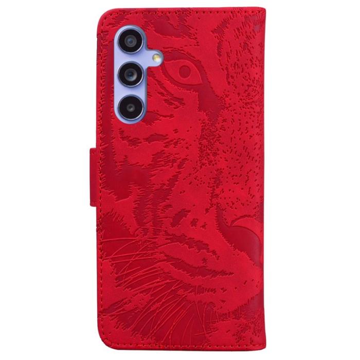 OEM - Samsung Galaxy A35 5G Skal Mönstrad Konstläder - Röd