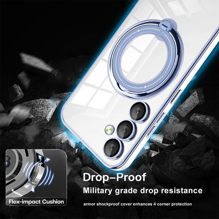 OEM - Samsung Galaxy A35 5G Skal PC+TPU Med Ställ - Silver