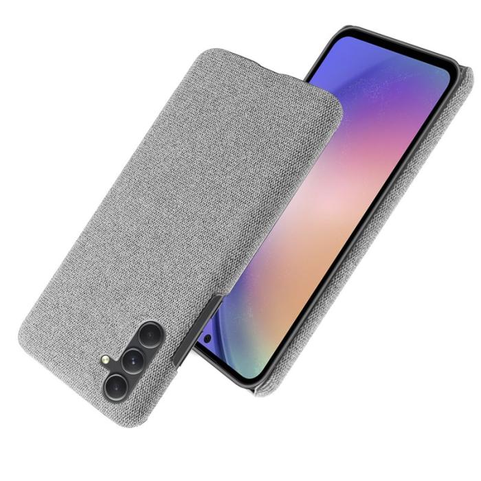 OEM - Samsung Galaxy A35 5G Skal PC+Tyger Stöttålig Mobilskydd - Ljusgrå