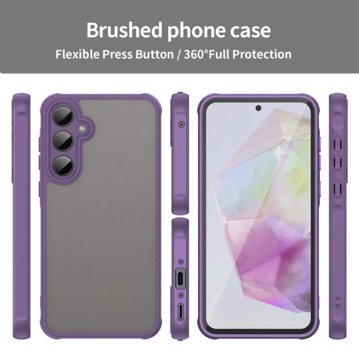 OEM - Samsung Galaxy A35 5G Skal Plast Frostad Genomskinlig - Lila