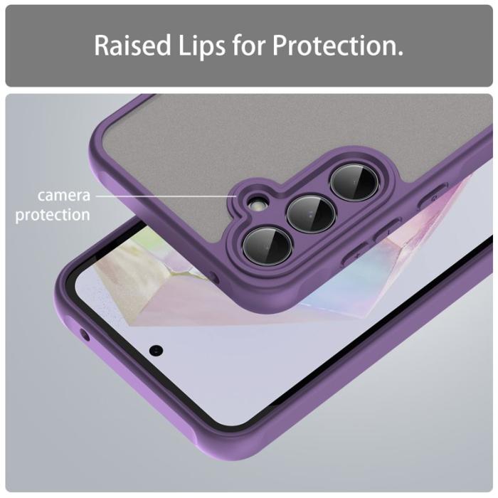 OEM - Samsung Galaxy A35 5G Skal Plast Frostad Genomskinlig - Lila