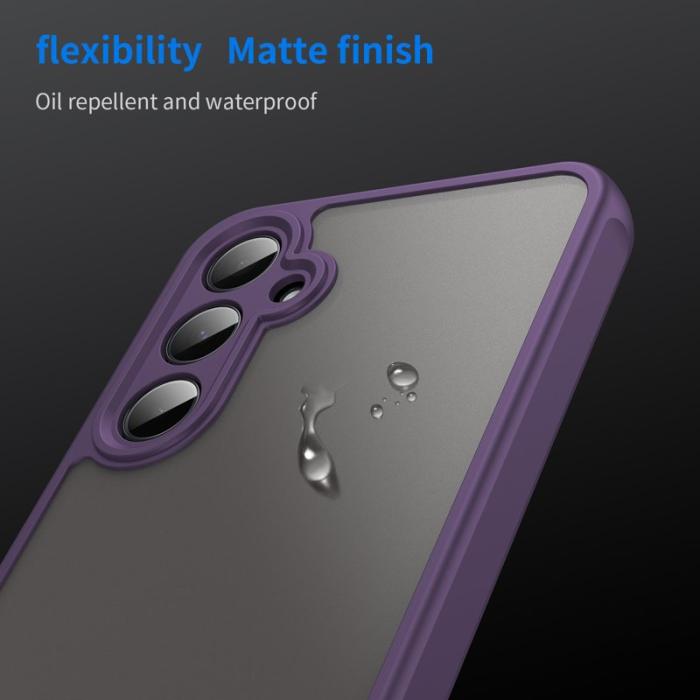 OEM - Samsung Galaxy A35 5G Skal Plast Frostad Genomskinlig - Lila