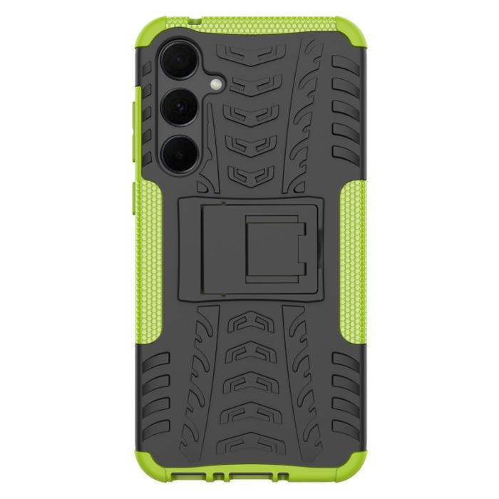 OEM - Samsung Galaxy A35 5G Skal Plast Kickstand - Grön