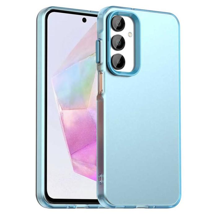 OEM - Samsung Galaxy A35 5G Skal Plast Matt Anti-Drop Bakcover - Blå