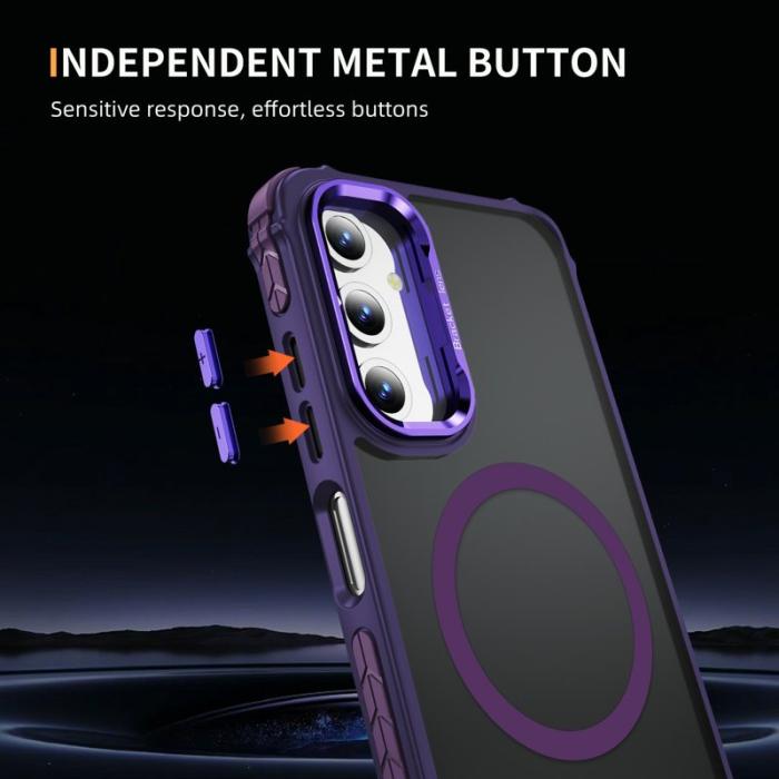 OEM - Samsung Galaxy A35 5G Skal Plast Matt Baksida Magnetisk - Lila