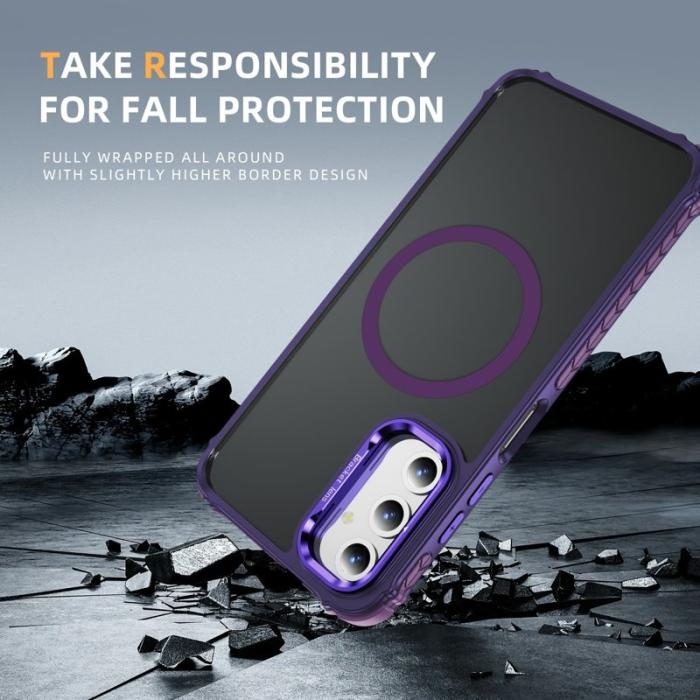 OEM - Samsung Galaxy A35 5G Skal Plast Matt Baksida Magnetisk - Lila