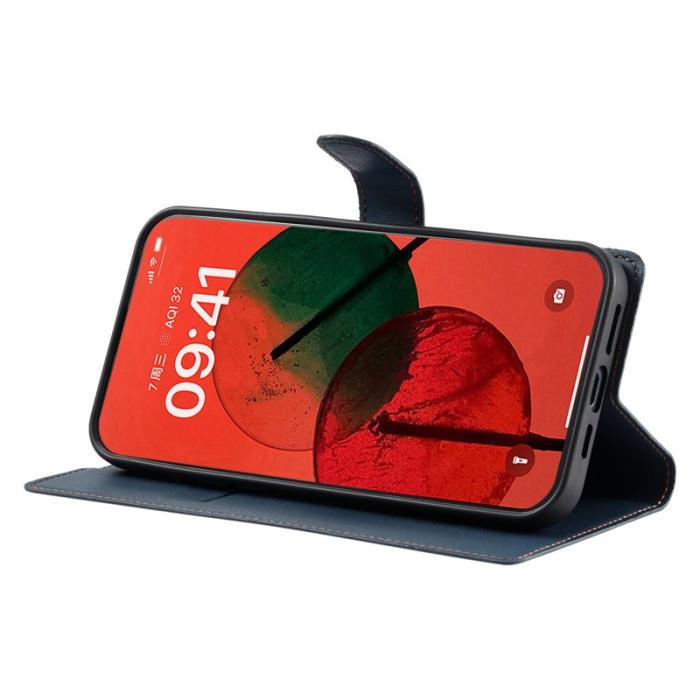 OEM - Samsung Galaxy A35 5G Skal PU Läder Flip Fodral - Blå