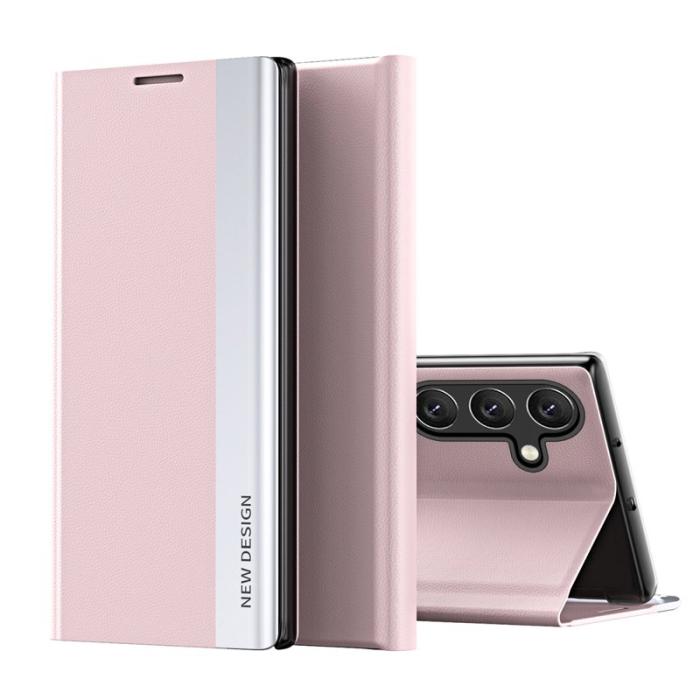 OEM - Samsung Galaxy A35 5G Skal PU Läder Flip Fodral - Rosa