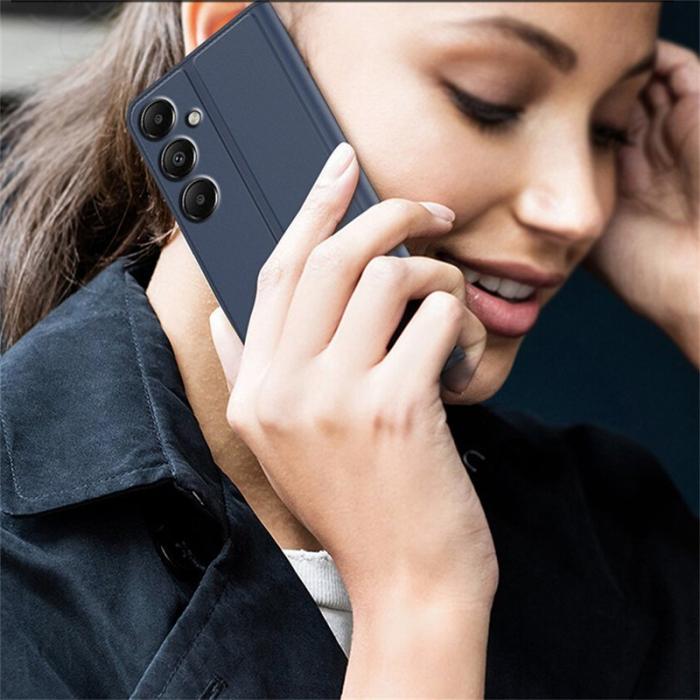 OEM - Samsung Galaxy A35 5G Skal PU Läder Inre TPU Fodral - Blå