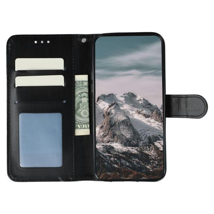 OEM - Samsung Galaxy A35 5G Skal PU Läder Mandala Mönster - Svart