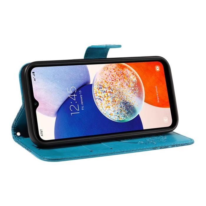 OEM - Samsung Galaxy A35 5G Skal PU Läder Stöttålig Flip - Blå