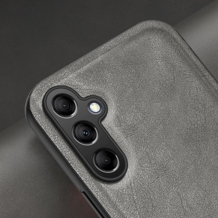 OEM - Samsung Galaxy A35 5G Skal PU Läder + TPU Skydd - Brun