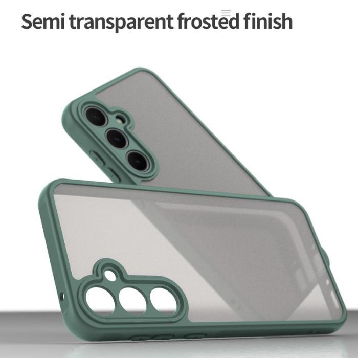 OEM - Samsung Galaxy A35 5G Skal Stöttåligt Airbags Frostad Plast - Grön
