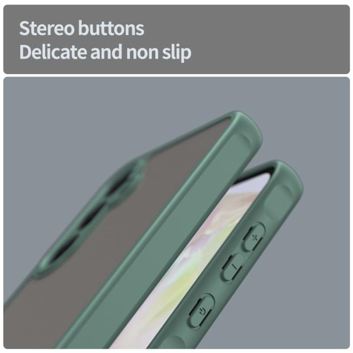 OEM - Samsung Galaxy A35 5G Skal Stöttåligt Airbags Frostad Plast - Grön