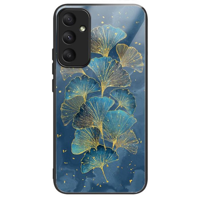 OEM - Samsung Galaxy A35 5G Skal Stöttåligt Härdat Glas - Ginkgo Leaves