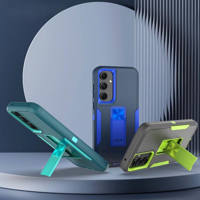 OEM - Samsung Galaxy A35 5G Skal Stöttåligt TPU+PC Kickstand - Safir / Mörkblå